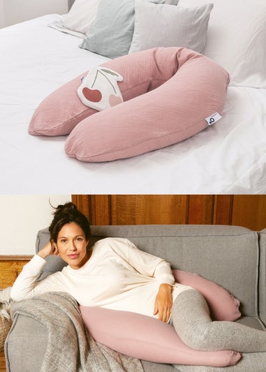 Babymoov Doomoo Pink Muslin Maternity Pillow Comfy Big