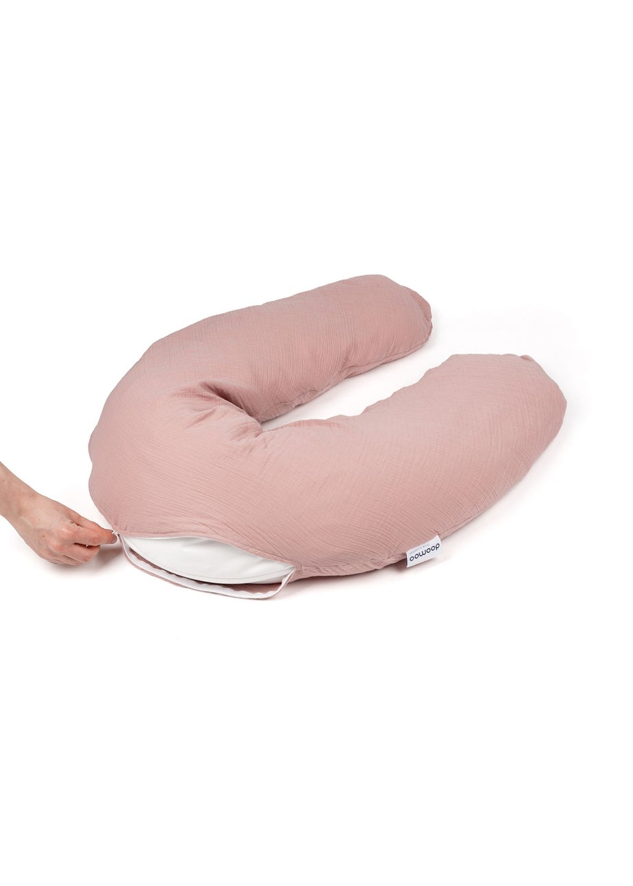 Babymoov Doomoo Pink Muslin Maternity Pillow Comfy Big