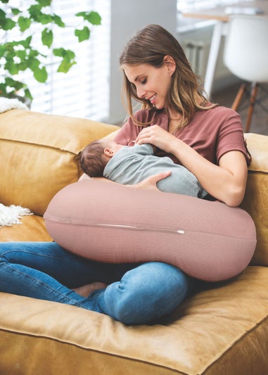 Babymoov Doomoo Pink Muslin Maternity Pillow Comfy Big