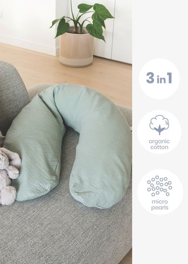 Babymoov Doomoo Green Muslin Maternity Pillow Comfy Big