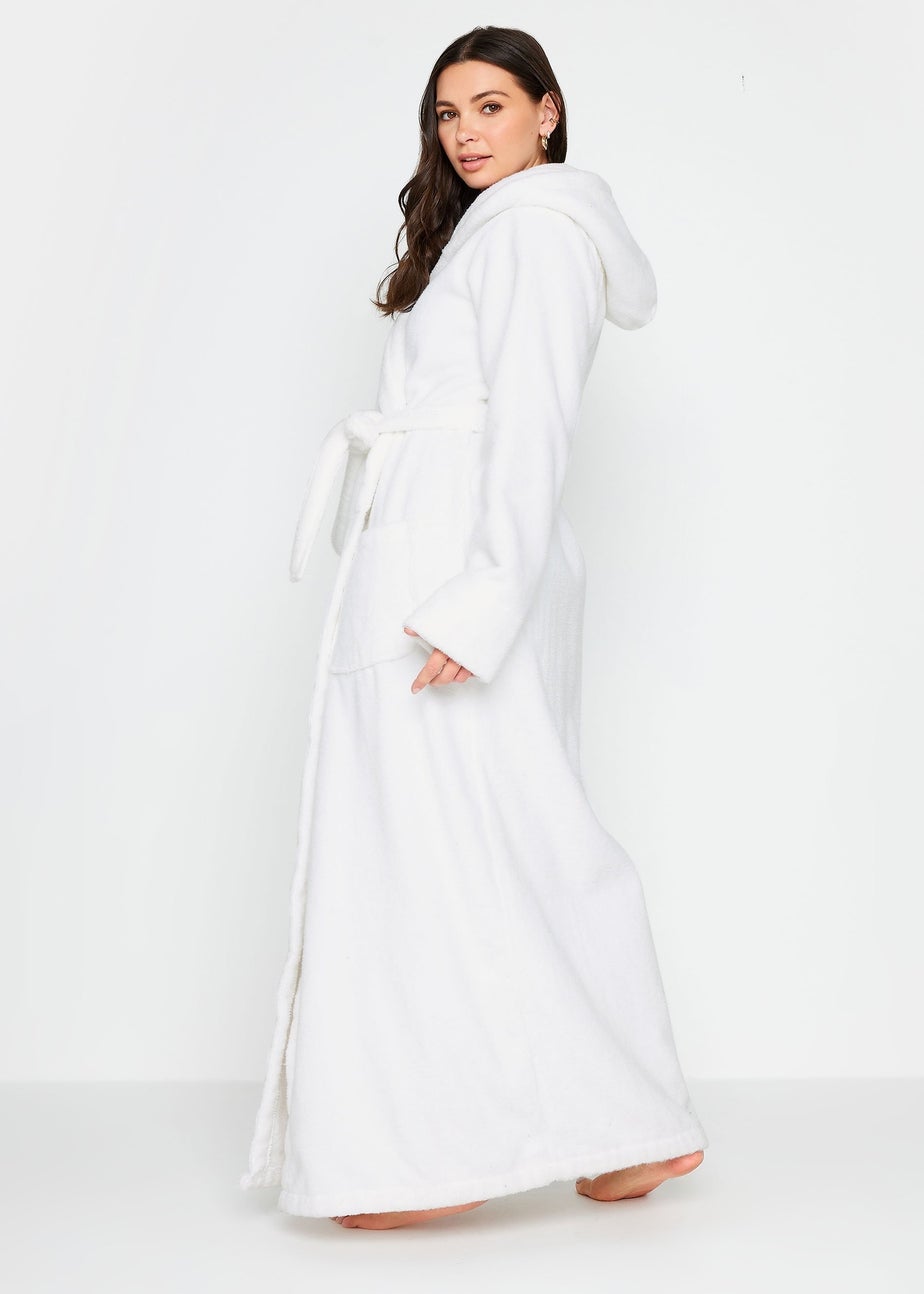 Long Tall Sally White Cotton Towelling Maxi Robe