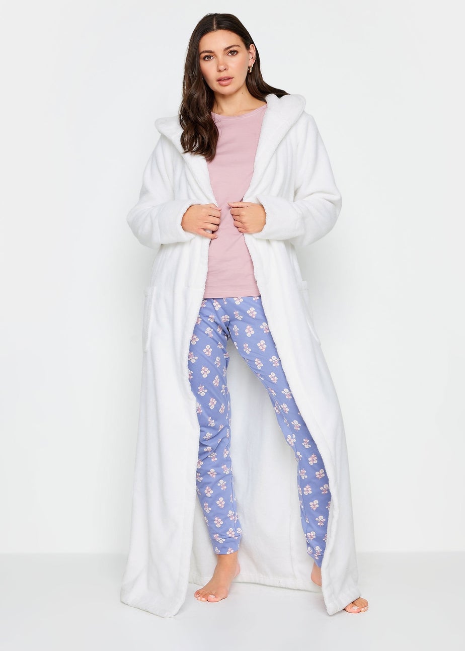 Long Tall Sally White Cotton Towelling Maxi Robe