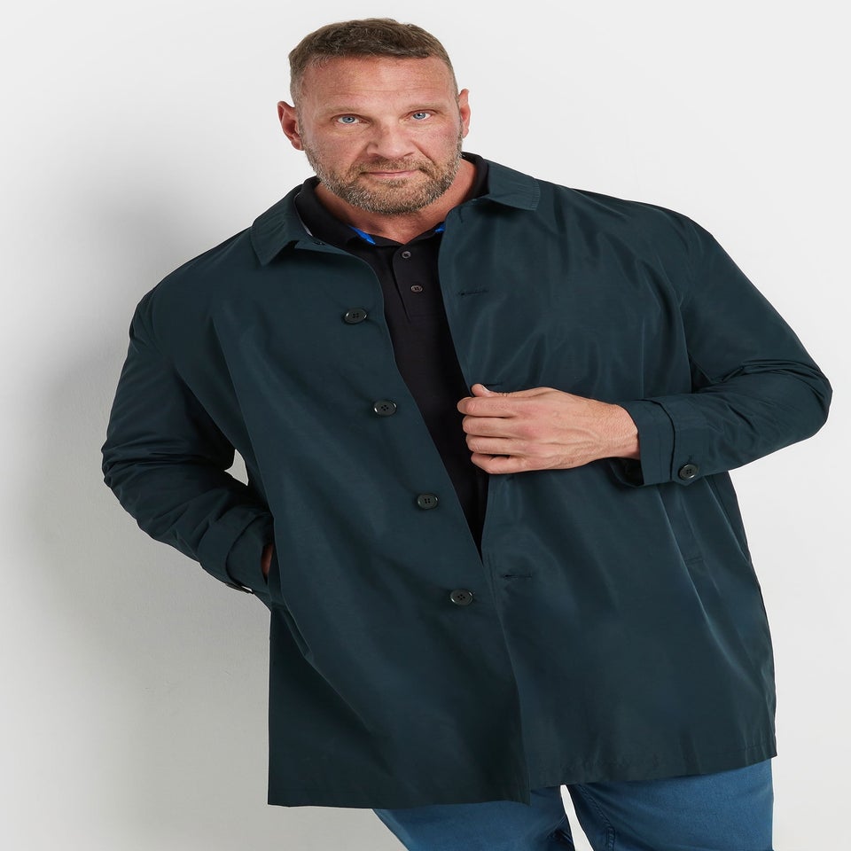 BadRhino Navy Blue Mac Raincoat
