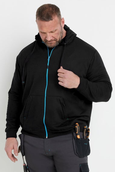 BadRhino Black Workwear Zip Through Hoodie