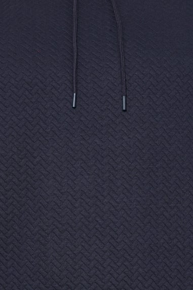 BadRhino Navy Blue Chevron Quilted Hoodie