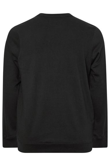 BadRhino Black Abstract Skull Graphic Print Sweatshirt