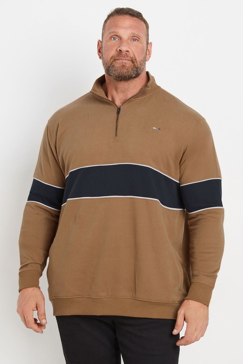 BadRhino Tan Brown Quarter Zip Sweatshirt