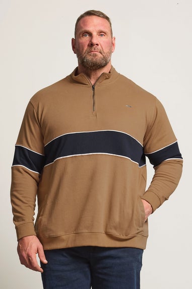 BadRhino Tan Brown Quarter Zip Sweatshirt