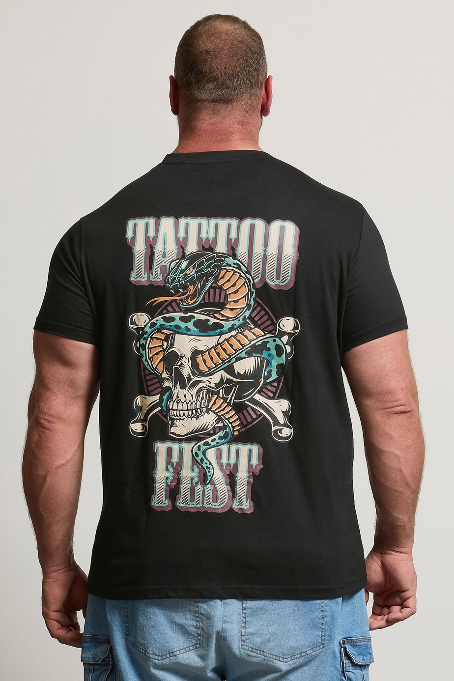 BadRhino Black 'Tattoo Fest' Graphic Print T-Shirt