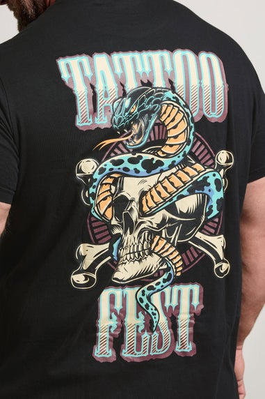 BadRhino Black 'Tattoo Fest' Graphic Print T-Shirt