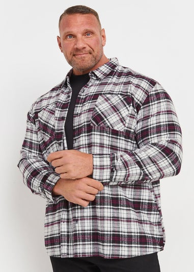 BadRhino Black Check Print Long Sleeve Flannel Shirt