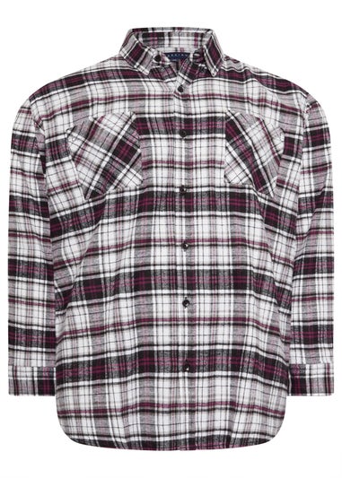 BadRhino Black Check Print Long Sleeve Flannel Shirt