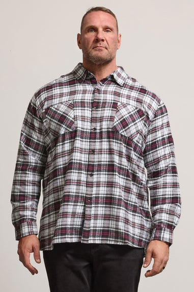 BadRhino Black Check Print Long Sleeve Flannel Shirt