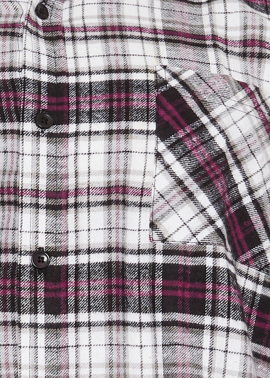 BadRhino Black Check Print Long Sleeve Flannel Shirt