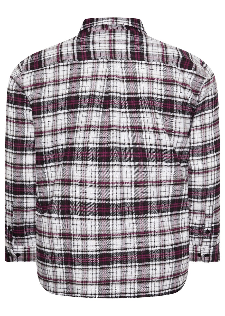 BadRhino Black Check Print Long Sleeve Flannel Shirt