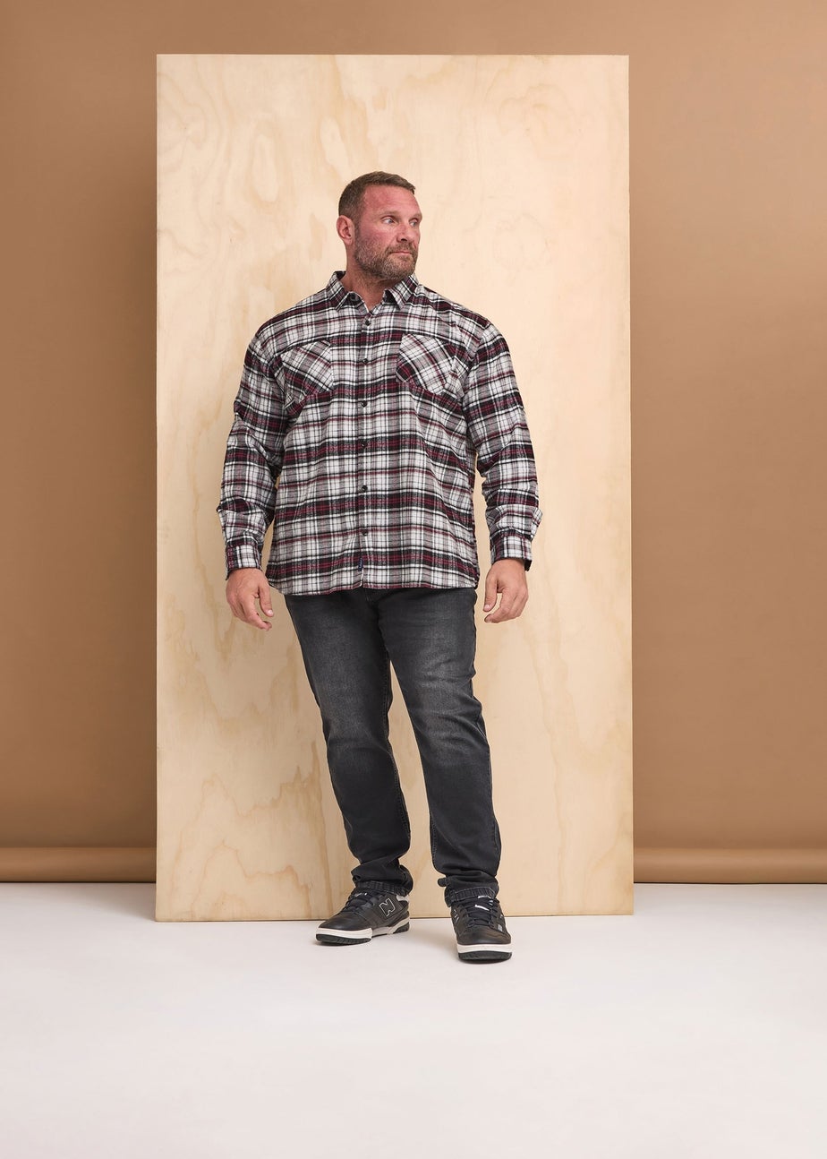 BadRhino Black Check Print Long Sleeve Flannel Shirt