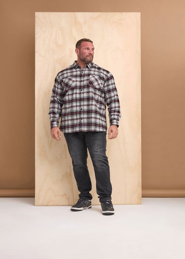 BadRhino Black Check Print Long Sleeve Flannel Shirt