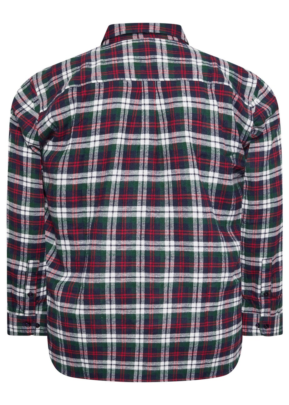 BadRhino Blue Check Print Long Sleeve Flannel Shirt