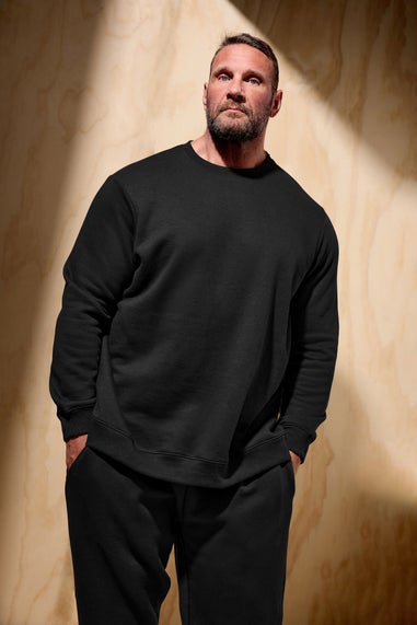 BadRhino Black Premium Crew Neck Sweatshirt