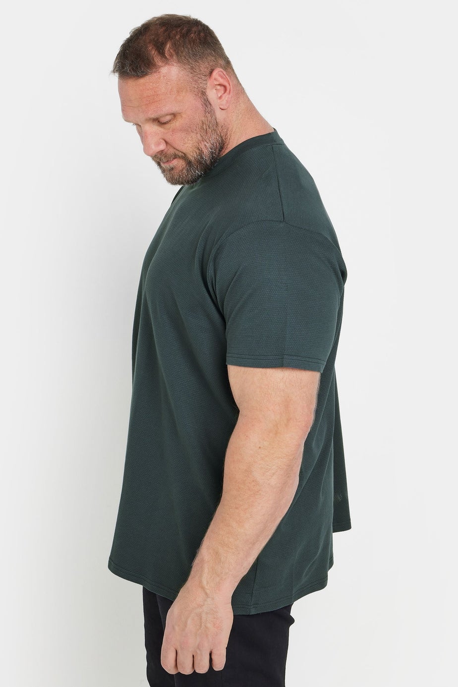 BadRhino Blue Grey Textured Short Sleeve T-Shirt