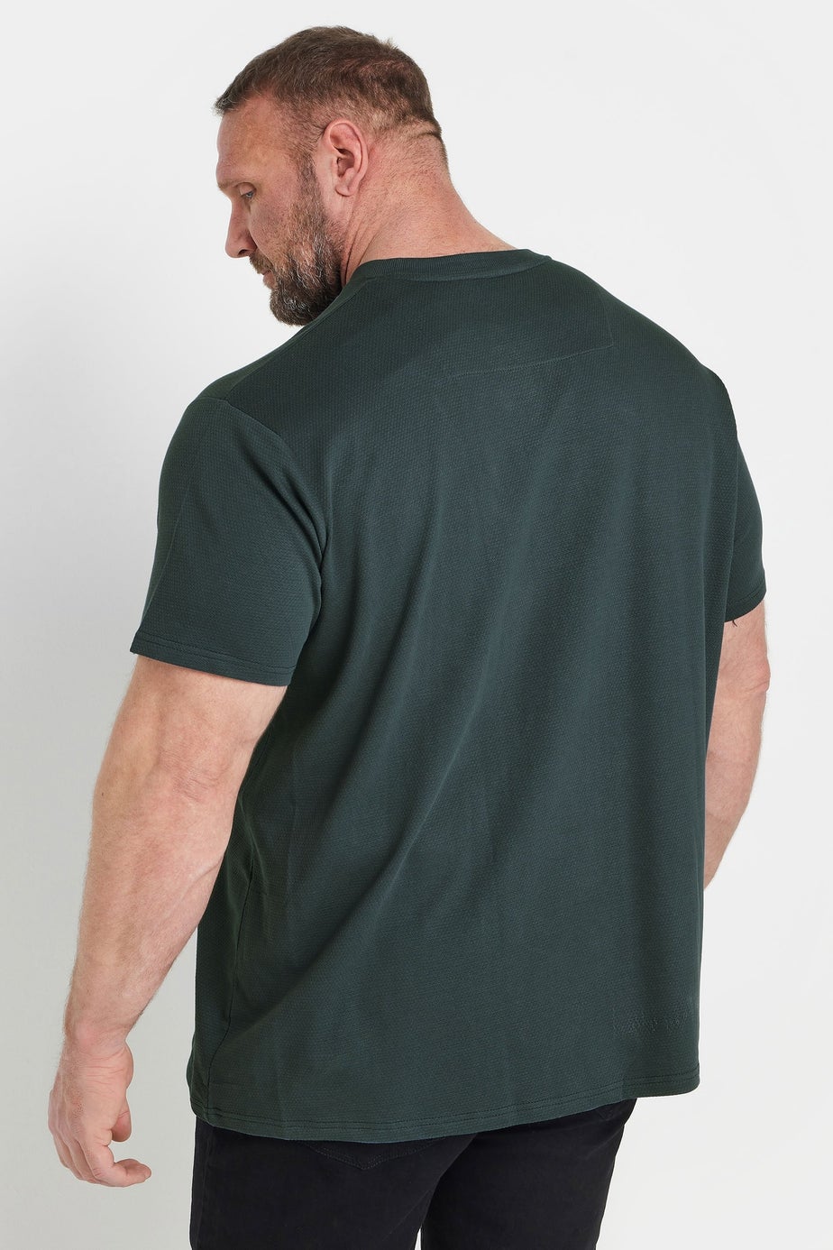 BadRhino Blue Grey Textured Short Sleeve T-Shirt