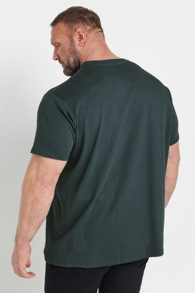 BadRhino Blue Grey Textured Short Sleeve T-Shirt