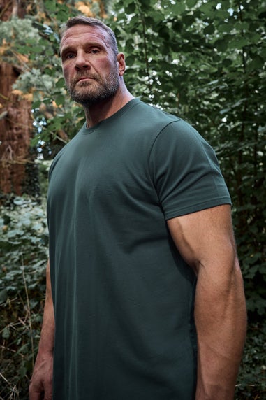 BadRhino Blue Grey Textured Short Sleeve T-Shirt