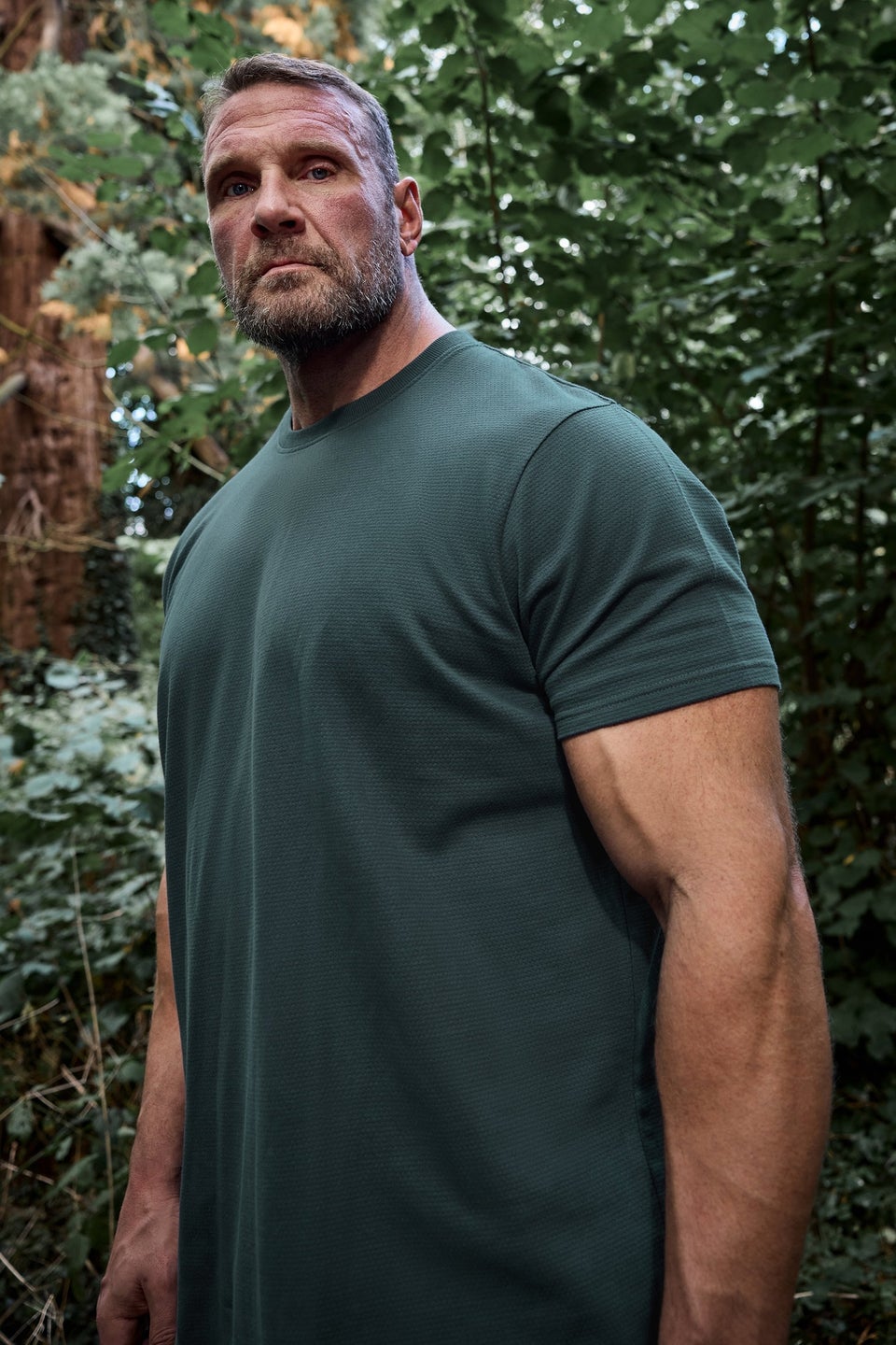 BadRhino Blue Grey Textured Short Sleeve T-Shirt