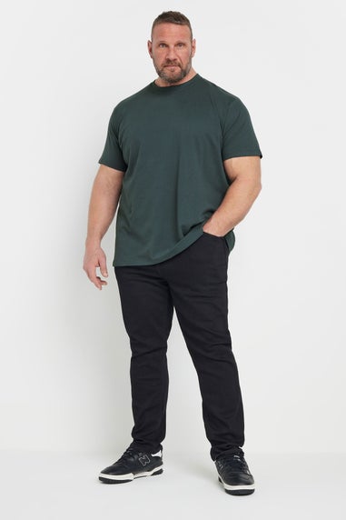 BadRhino Blue Grey Textured Short Sleeve T-Shirt