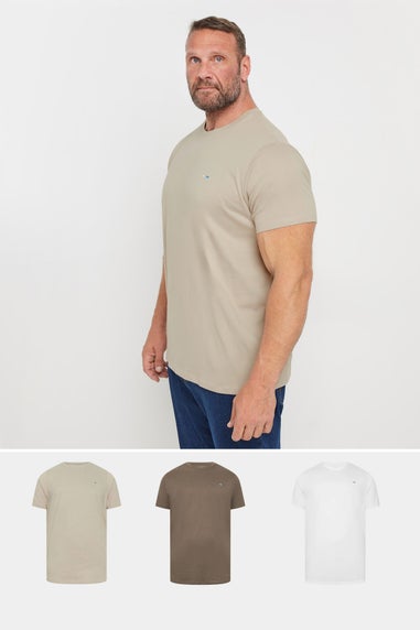 BadRhino 3 Pack Brown & White Core T-Shirts