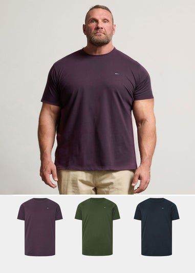 BadRhino 3 Pack Plum Purple &  Dark Green Core T-Shirts