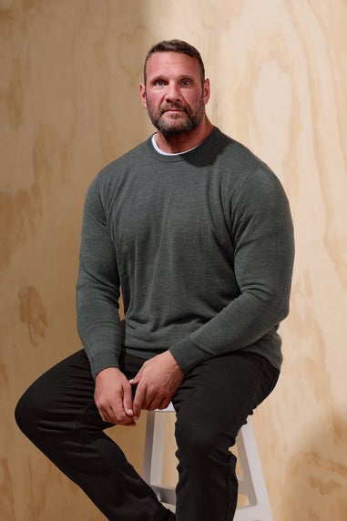 BadRhino Grey Crew Neck Jumper