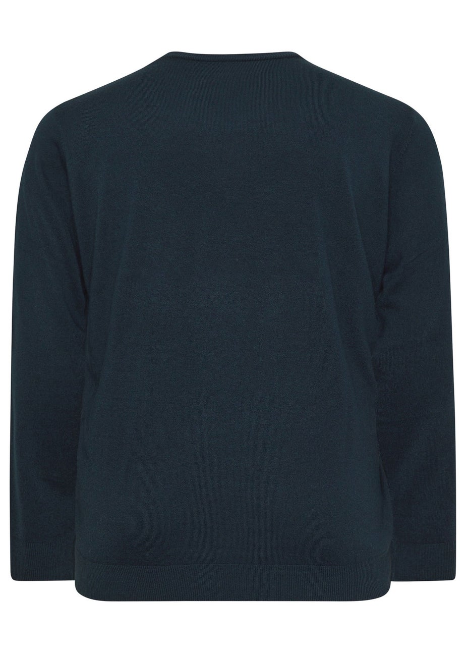 BadRhino Navy Blue Crew Neck Jumper