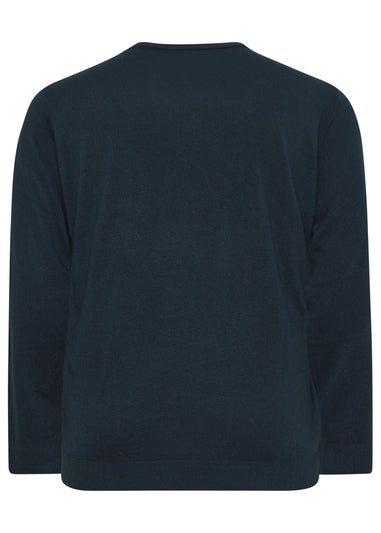 BadRhino Navy Blue Crew Neck Jumper