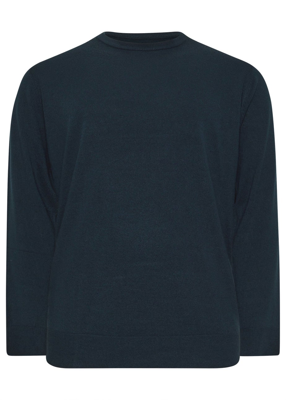 BadRhino Navy Blue Crew Neck Jumper