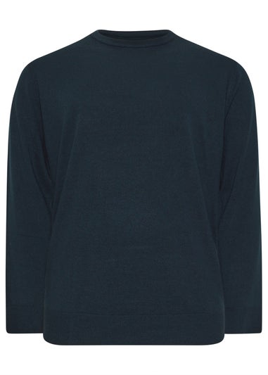 BadRhino Navy Blue Crew Neck Jumper
