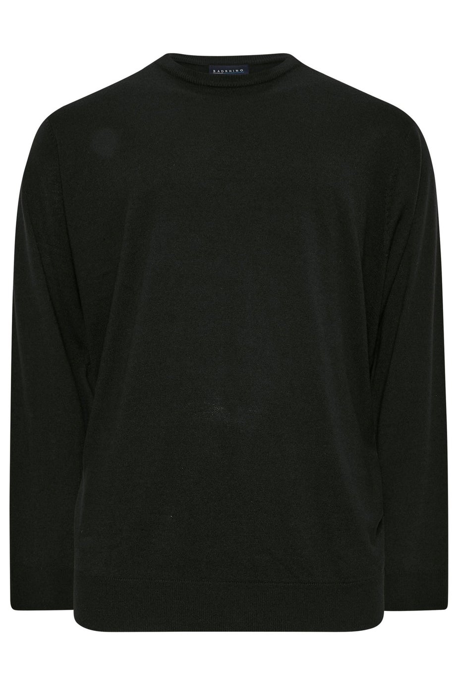 BadRhino Black Crew Neck Knitted Jumper