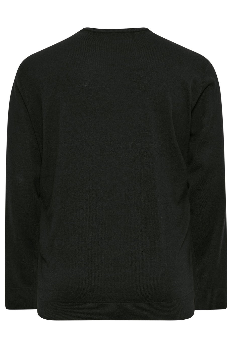 BadRhino Black Crew Neck Knitted Jumper
