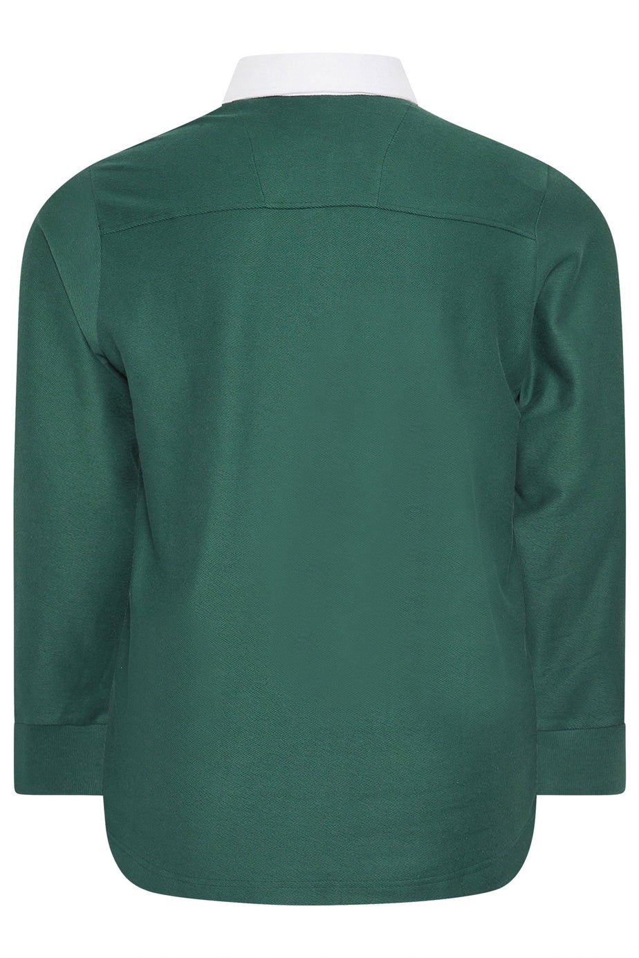 BadRhino Green Long Sleeve Embroidered Rugby Polo Shirt