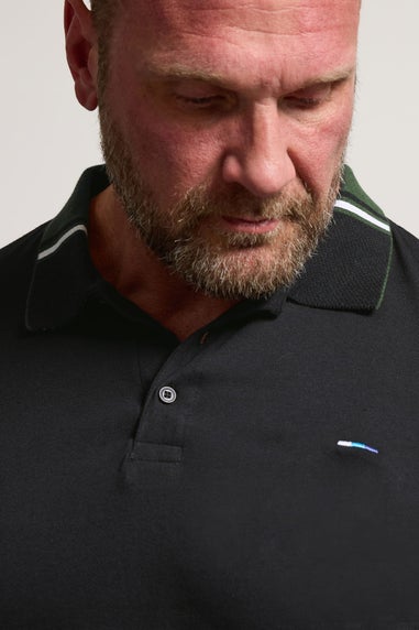 BadRhino Black Jacquard Polo Shirt