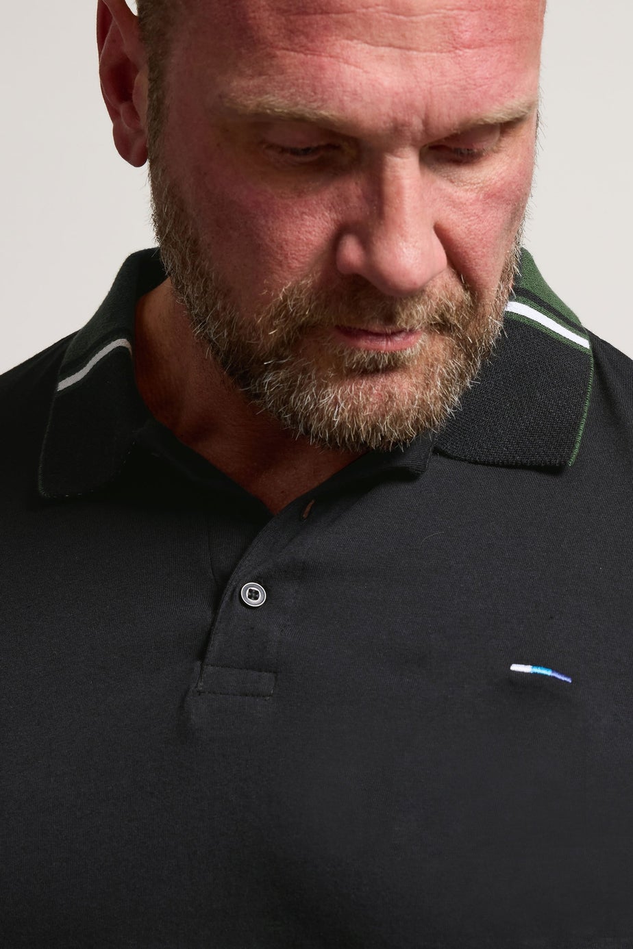 BadRhino Black Jacquard Polo Shirt