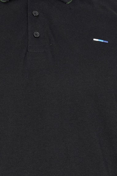 BadRhino Black Jacquard Polo Shirt