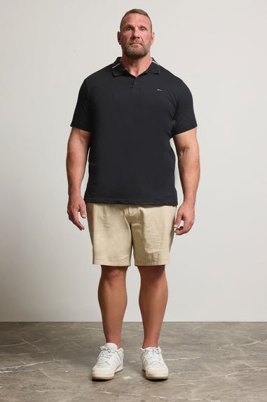 BadRhino Black Jacquard Polo Shirt