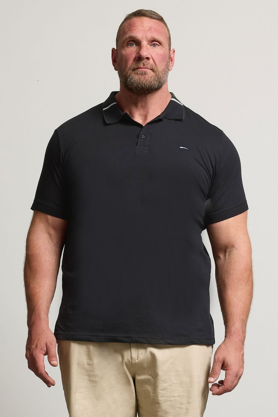 BadRhino Black Jacquard Polo Shirt