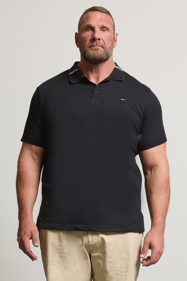 BadRhino Black Jacquard Polo Shirt