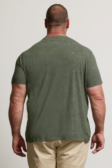 BadRhino 3 Pack Khaki & Navy Acid Wash T-Shirts