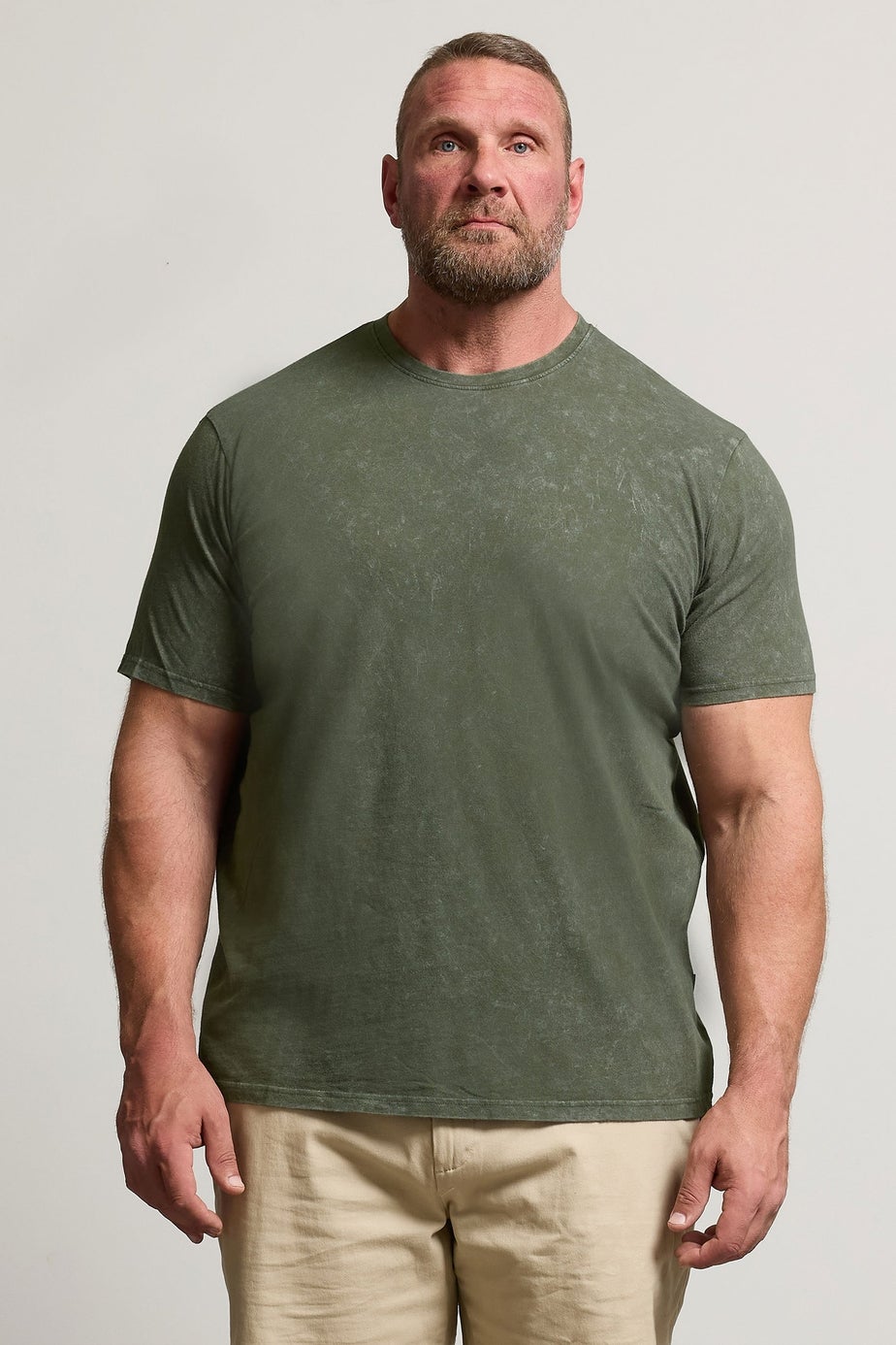 BadRhino 3 Pack Khaki & Navy Acid Wash T-Shirts