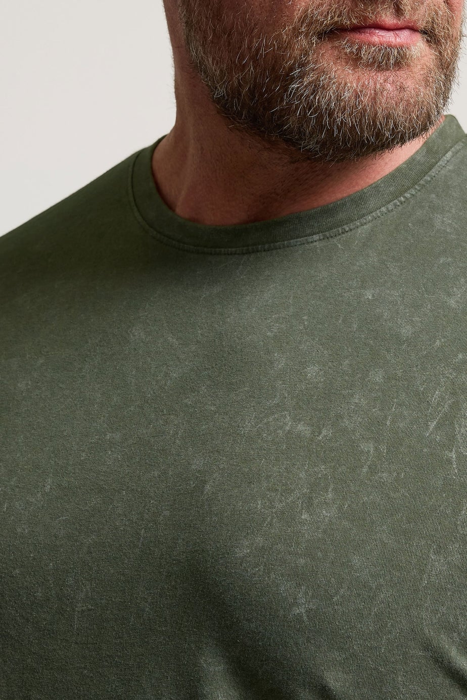 BadRhino 3 Pack Khaki & Navy Acid Wash T-Shirts