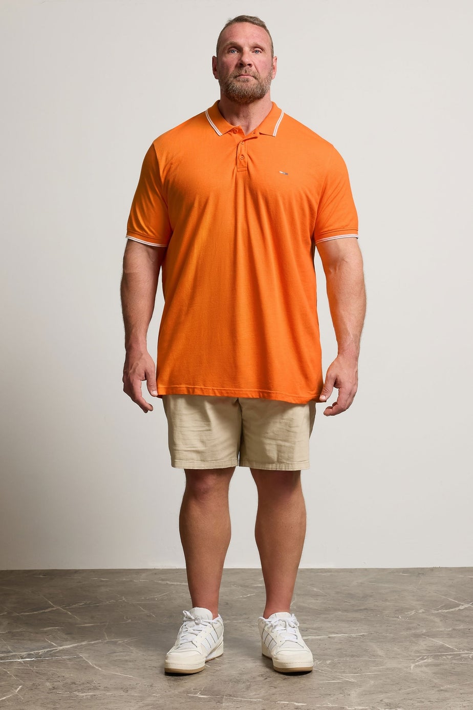 BadRhino 3 Pack Pink & Orange Tipped Polo Shirts