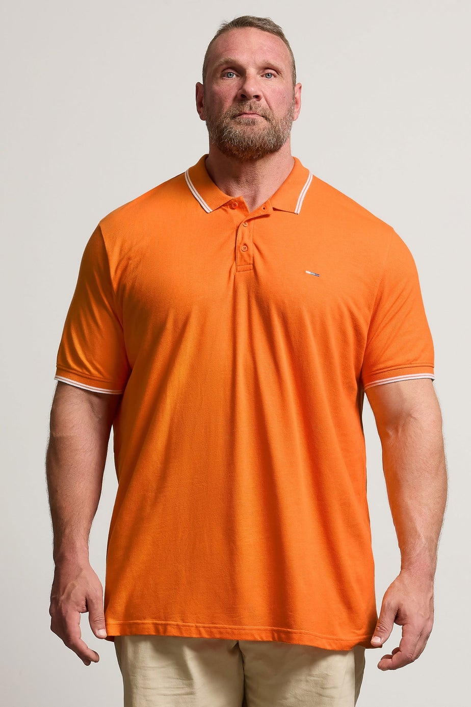 BadRhino 3 Pack Pink & Orange Tipped Polo Shirts